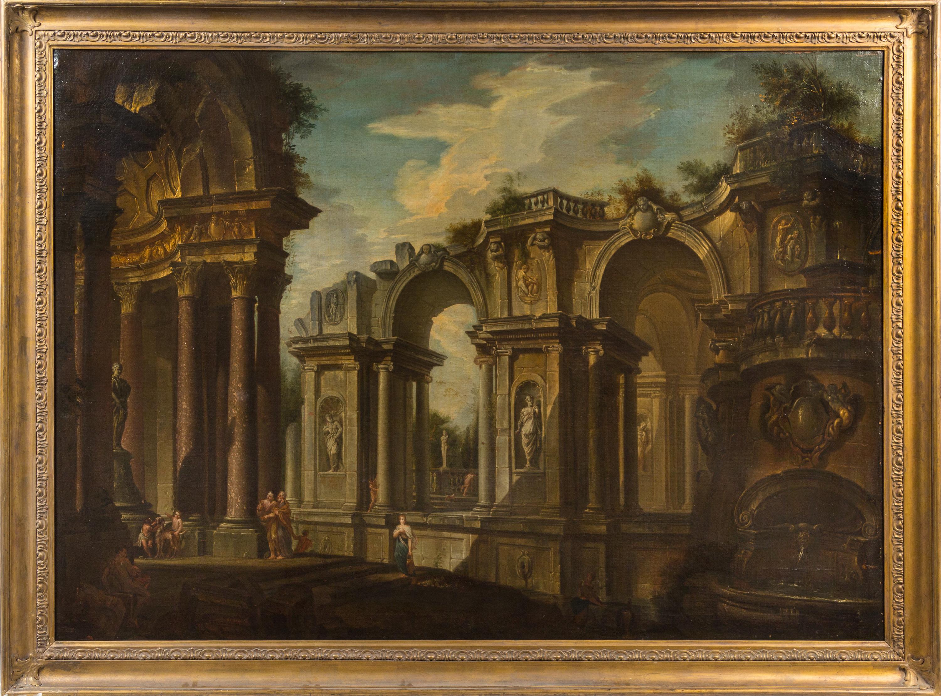 Artist Unknown, (Italian School, 18th/19th Century), Ruins with Figures