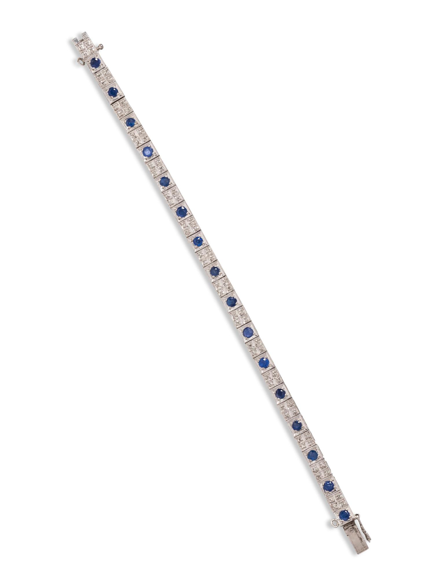 SAPPHIRE AND DIAMOND BRACELET