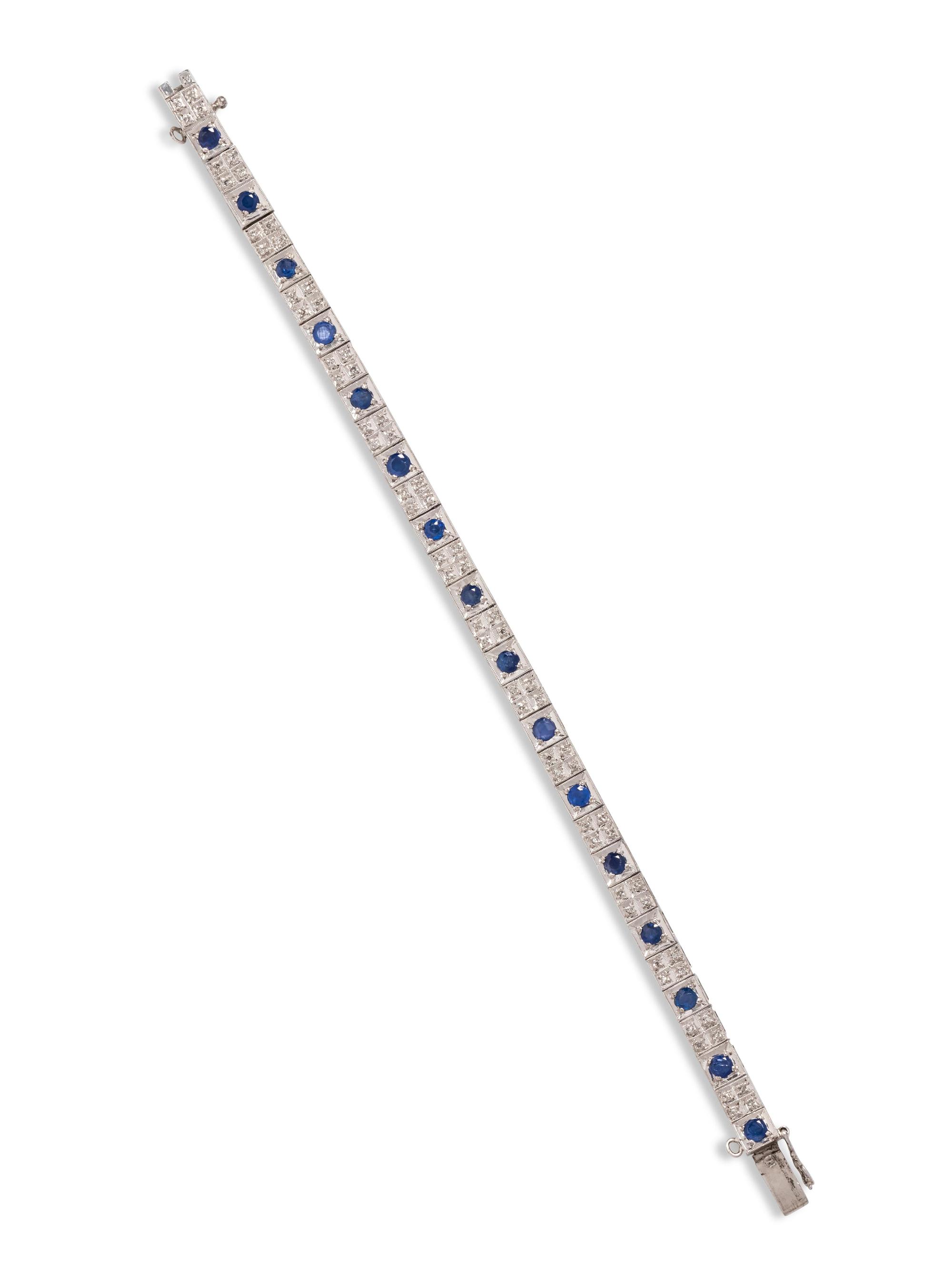 SAPPHIRE AND DIAMOND BRACELET