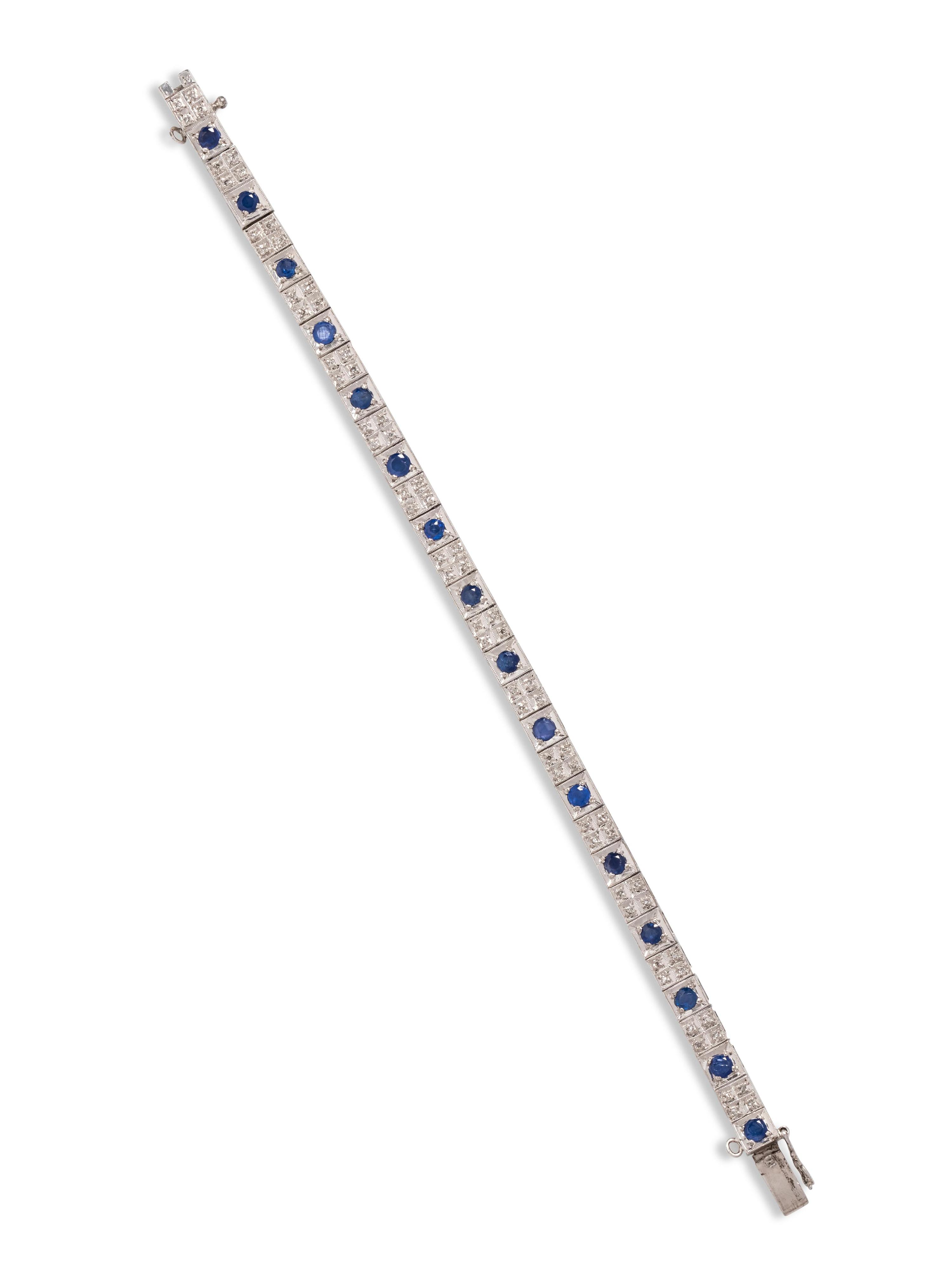 SAPPHIRE AND DIAMOND BRACELET