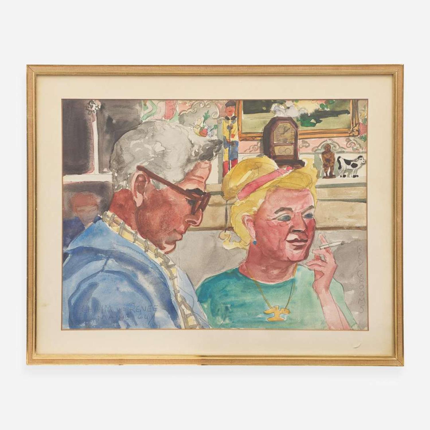 Red Grooms (American, B. 1937) Chaim and Renee