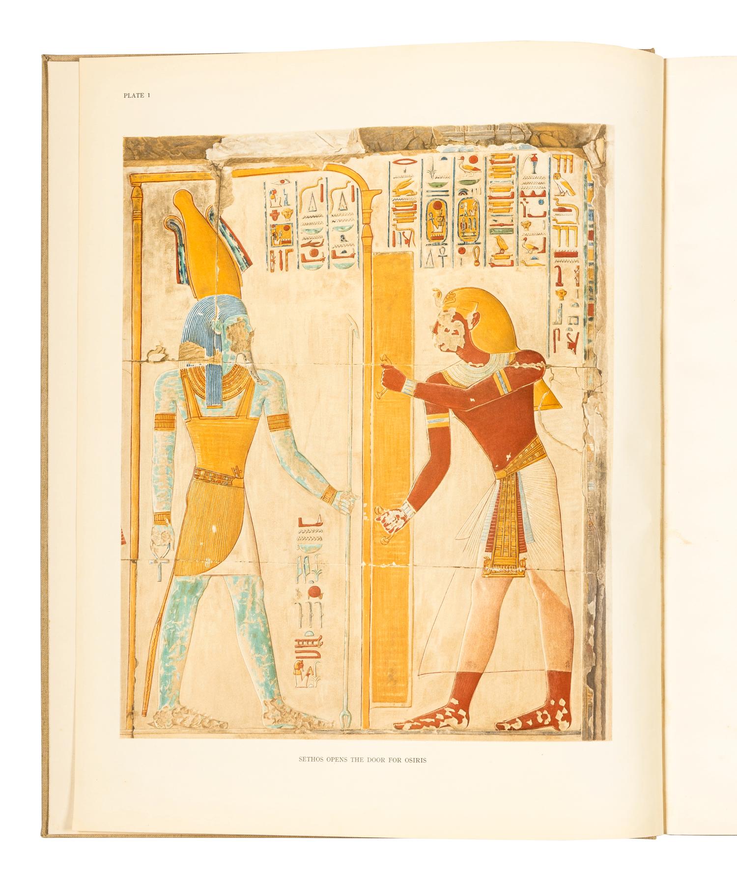 GARDINER, Alan H. (1879-1963), editor. The Temple of King Sethos I at Abydos . London & Chicago: The Egypt Exploration Society and The University of Chicago Press, 1933-1958.