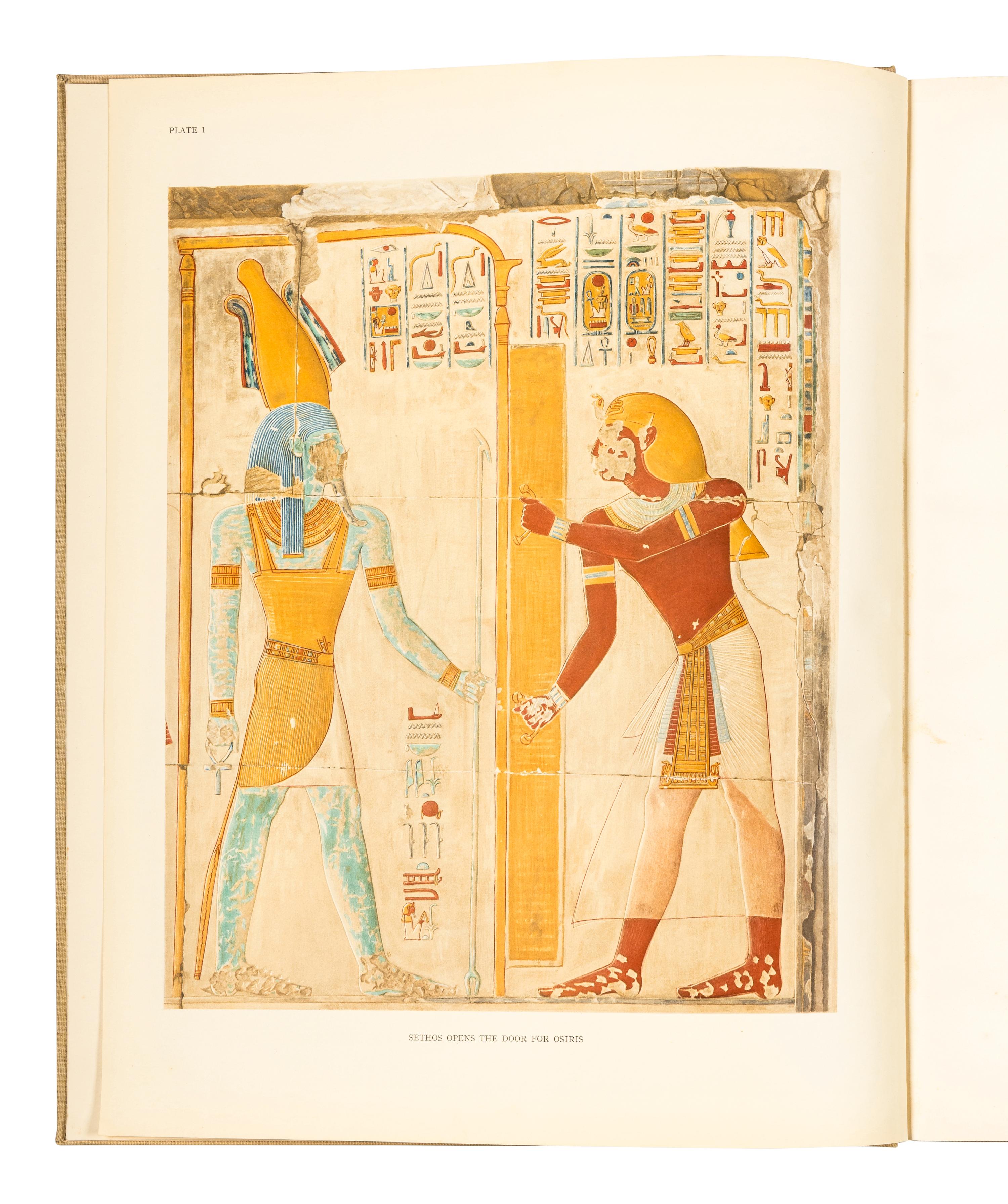GARDINER, Alan H. (1879-1963), editor. The Temple of King Sethos I at Abydos . London & Chicago: The Egypt Exploration Society and The University of Chicago Press, 1933-1958.