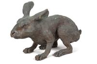 A Bronze Model of a Hare Height 11 inches.