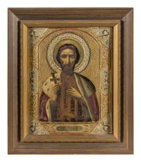 Two Russian Silver Oklad Icons and a Silvered Plaque