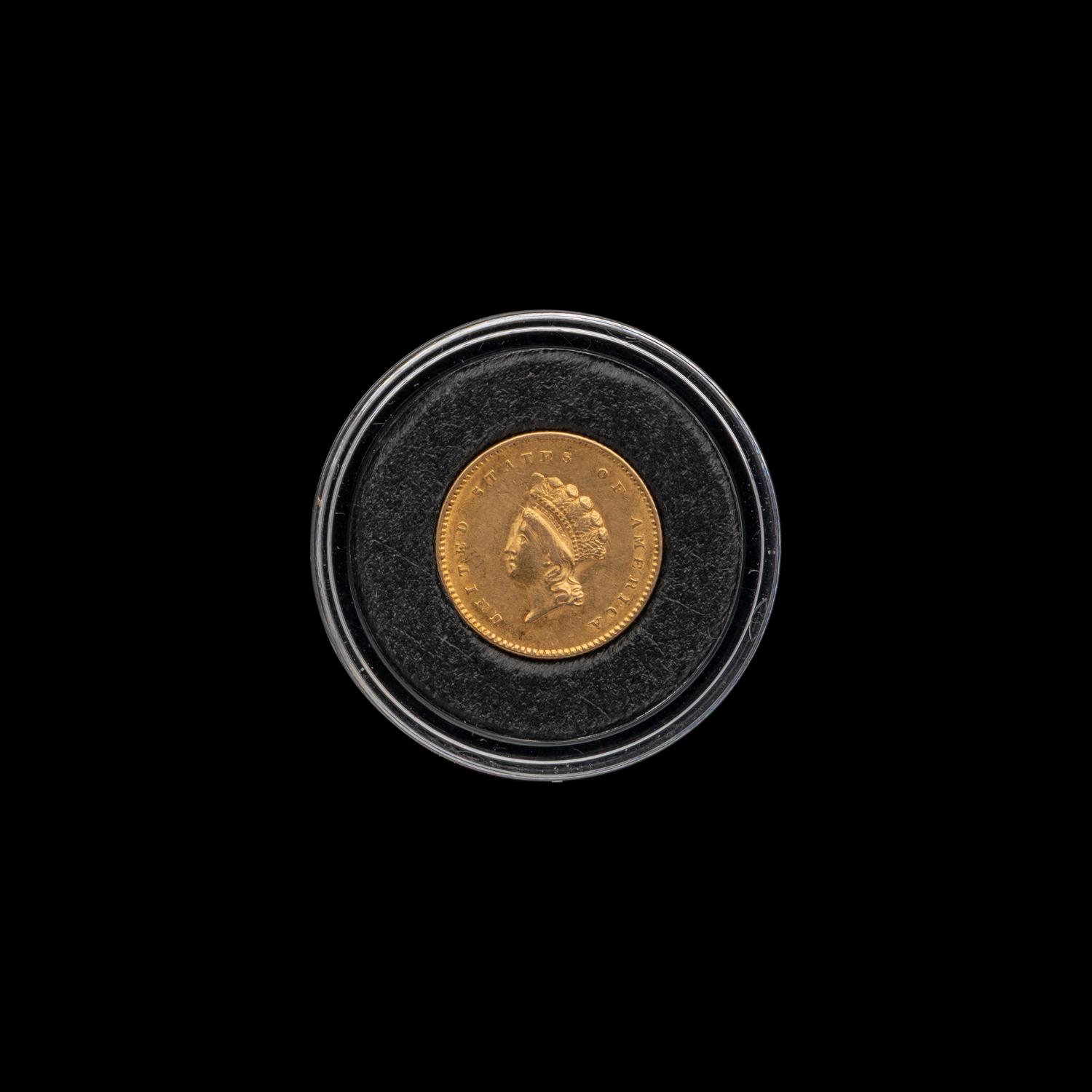 An 1854 Indian Princess $1 Gold Coin