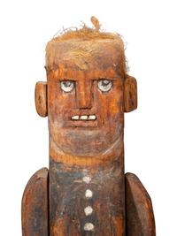 Four Folk Art Carved Wood Articulated Figures