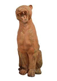 A Terra Cotta Panther 13" W x 15" D x 33" H — Italy, Mid-20th Century