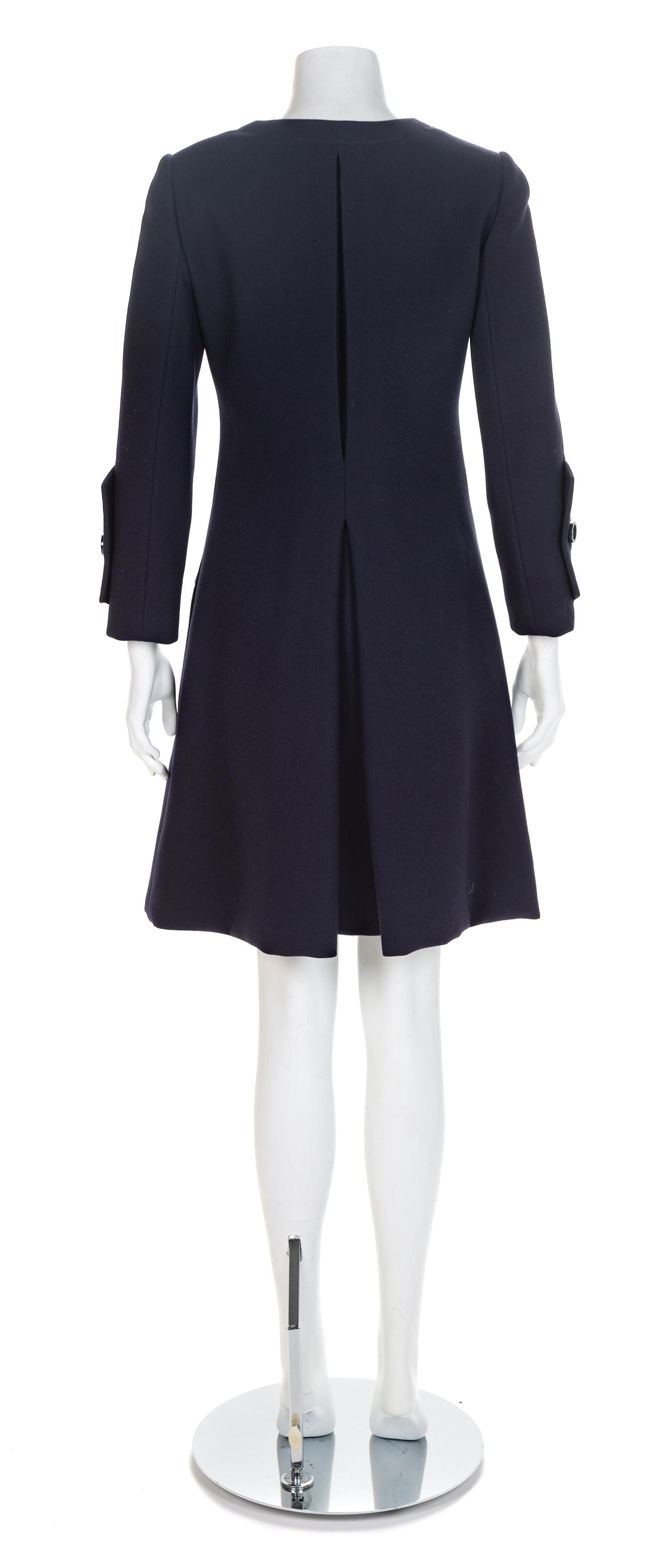 Returned to Owner Galanos Navy Coat Dress, 1960-70s No size label