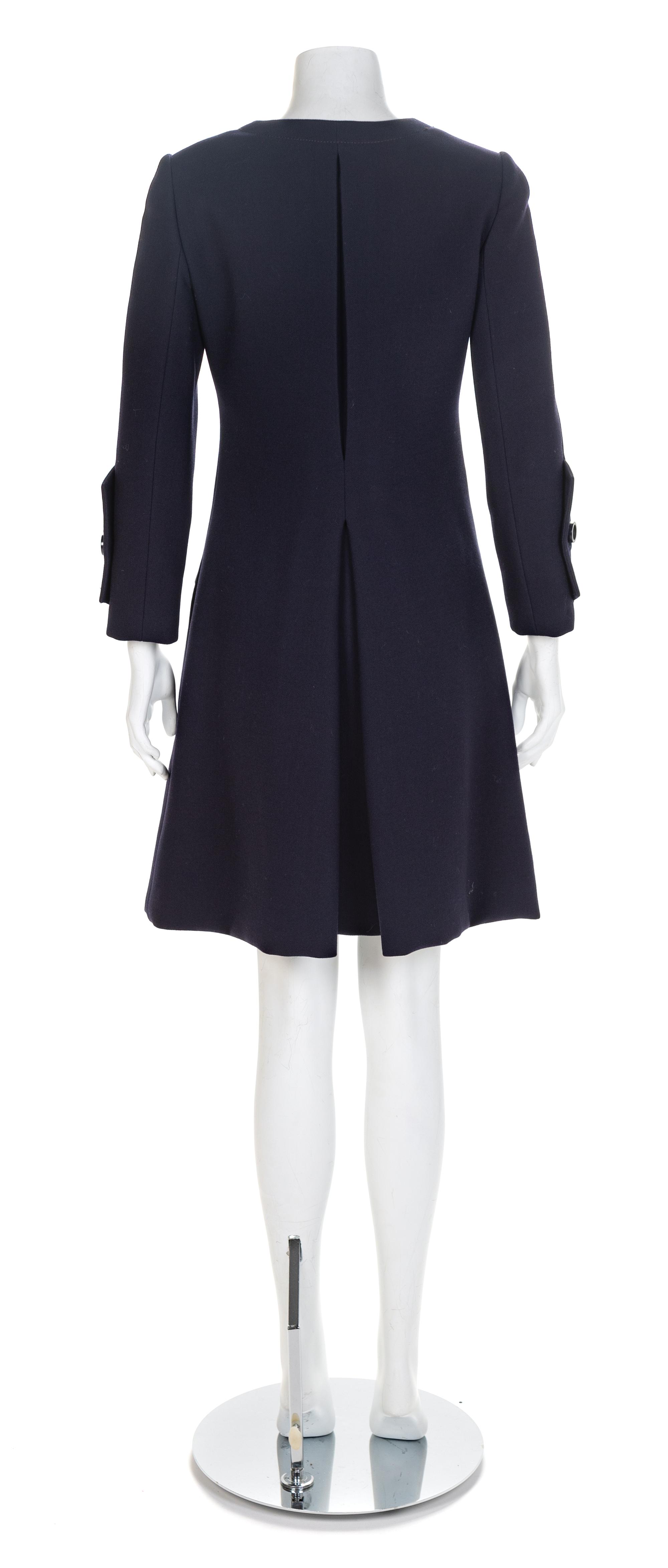Returned to Owner Galanos Navy Coat Dress, 1960-70s No size label