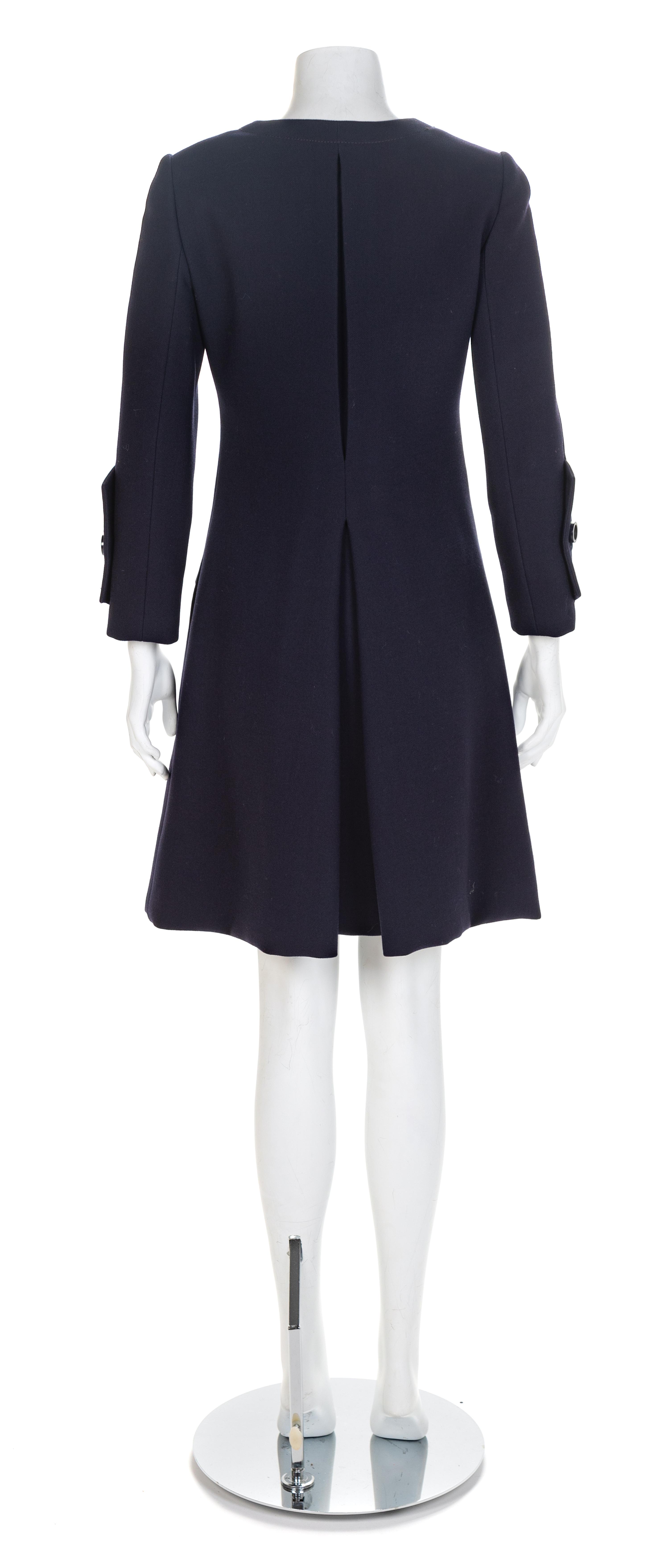 Returned to Owner Galanos Navy Coat Dress, 1960-70s No size label
