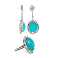 TURQUOISE AND DIAMOND SET