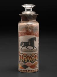 A Pair of Andrew Clemens (American, 1857-1894) 'Sweetheart' Sand Bottles