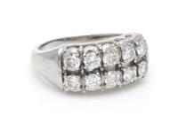 A White Gold and Diamond Ring, 5.00 dwts.
