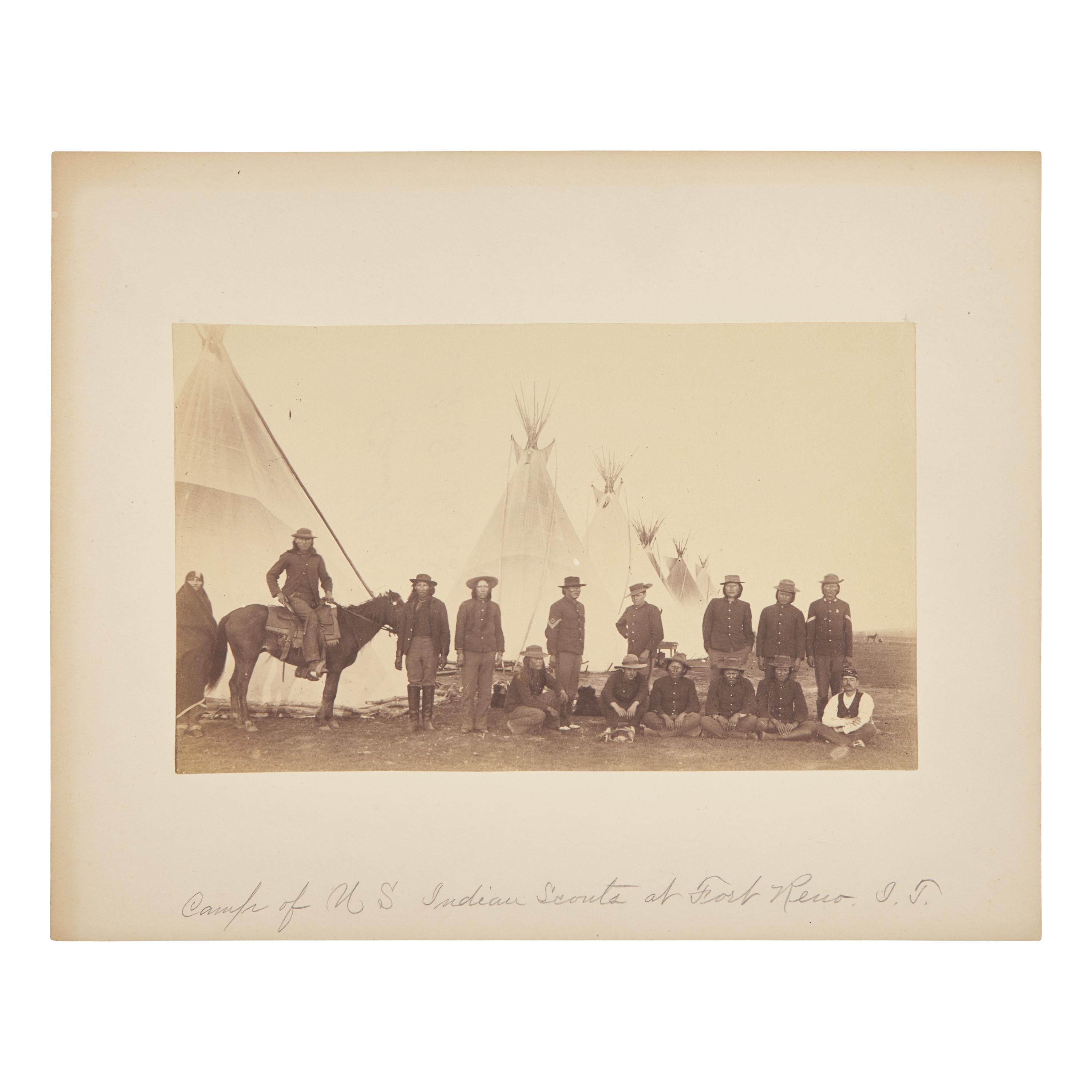 [Native-Americana] Photograph of soldiers and Indian scouts at Fort Reno, Indian Territory