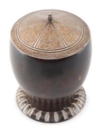 Sterling Silver and Ironwood Lidded Jar