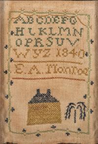 Three Needlework Alphabet Samplers, Including a Rare Apron