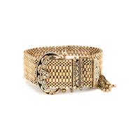YELLOW GOLD BELT MOTIF SURPRISE WRISTWATCH