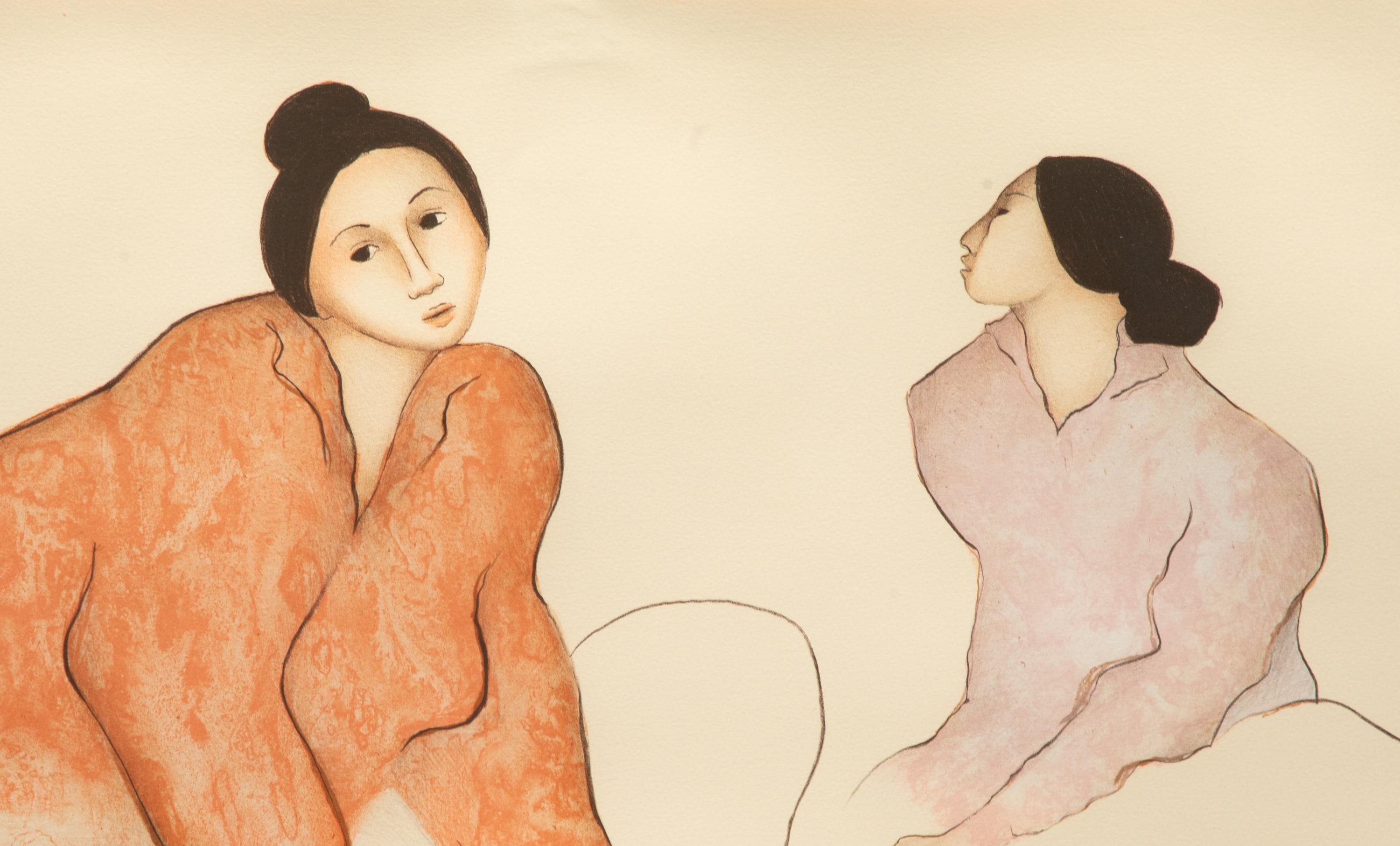 Two Works: Two Maidens, edition 34/100, Two Women and a Baby edition 131/200