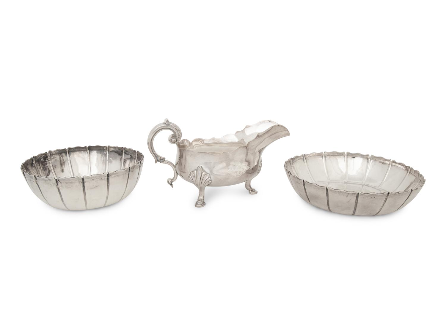 Two English Silver Open Bowls — Sebastian and James Crespell, London, 1768-69