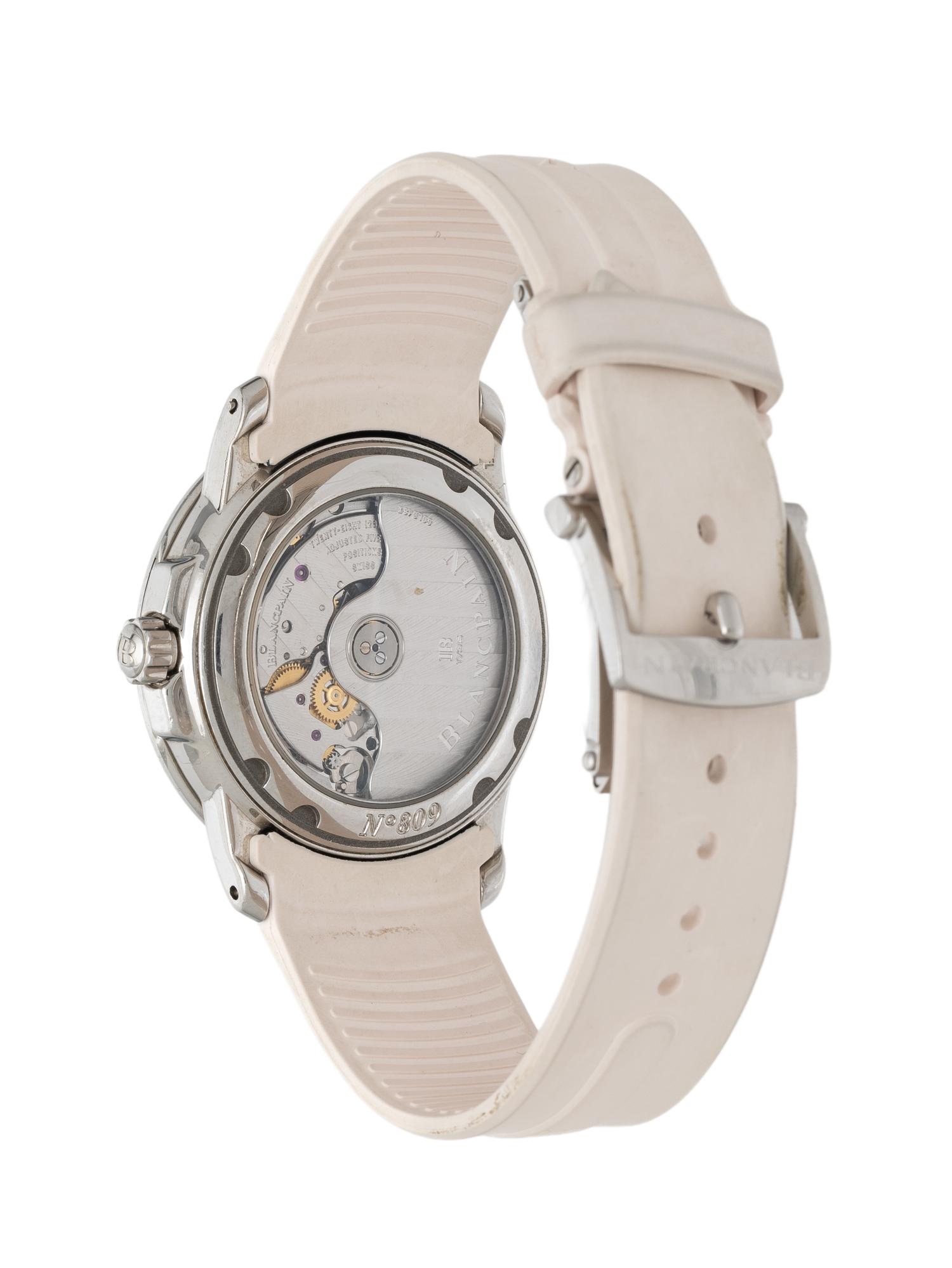 BLANCPAIN, REF. 3300-4527-64B 18K WHITE GOLD 'VILLERET' WATCH WITH FACTORY DIAMOND BEZEL
