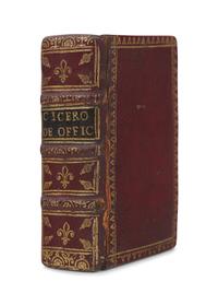[MINIATURE BOOK]. CICERO, Marcus Tullius (106-43 B. C. E.). - [BLAEU, Willem Jansz (1608-1639)]. M. Tullii Ciceronis De Officiis Libri III. Amsterdam: Guiljel I. Caesium, 1625.