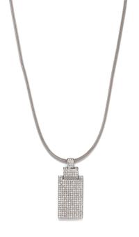 An 18 Karat White Gold and Diamond Pendant/Necklace, 15.00 dwts.