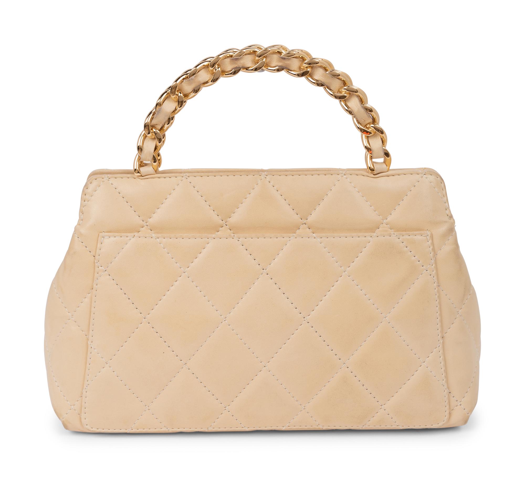 Chanel Cream Quilted Leather Handbag, 2004-05