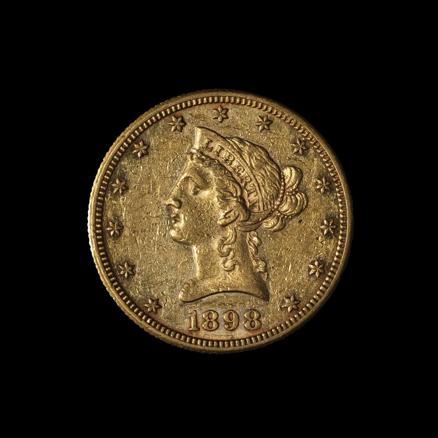 An 1898-S Liberty Head $10 Gold Coin