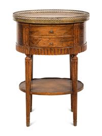 A Doris Dessauer Designed Louis XVI Style Marble-Top Gueridon