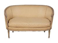 A Louis XVI Style Painted and Upholstered Settee — 20TH CENTURY