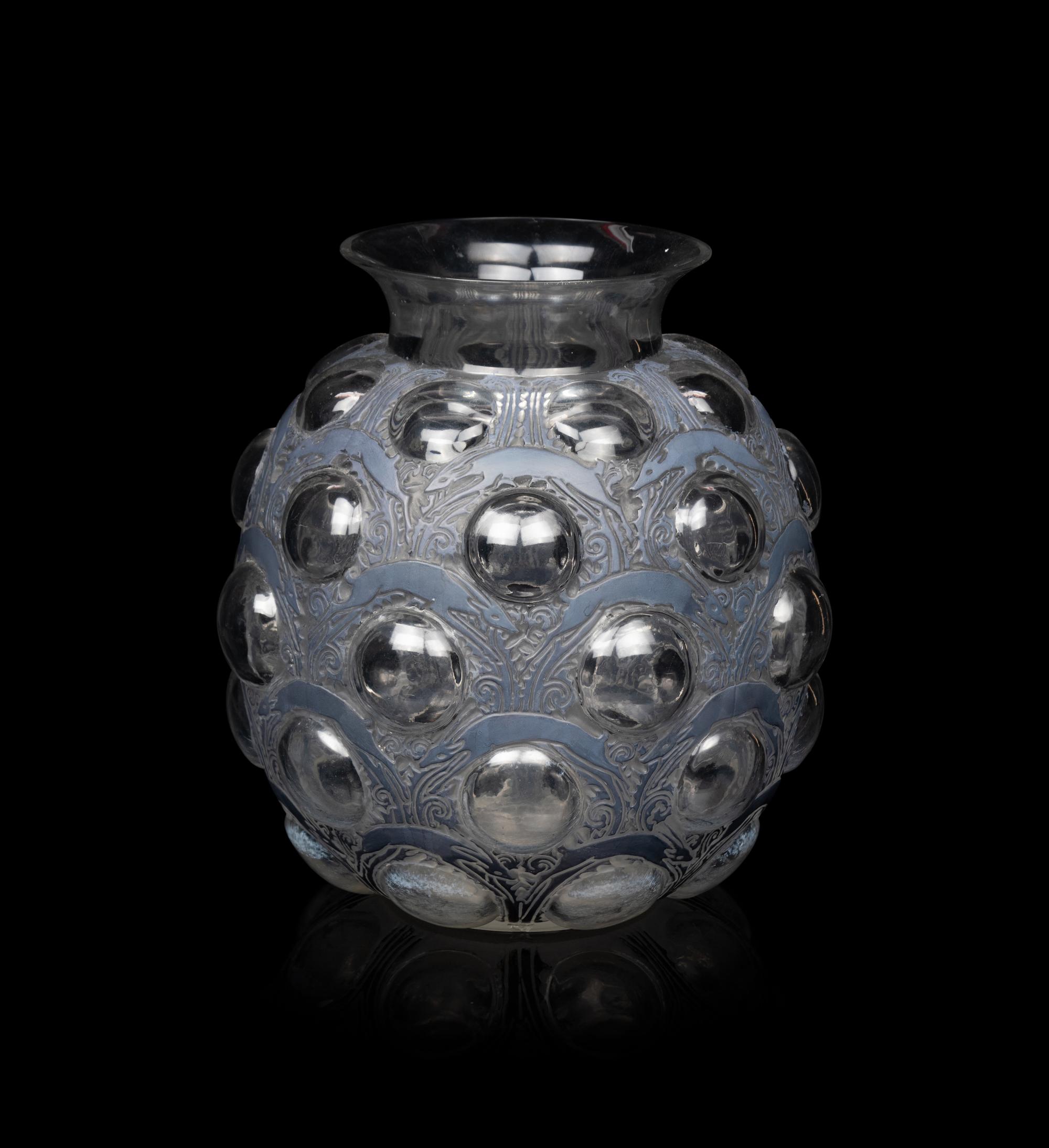 A René Lalique Antilopes Vase