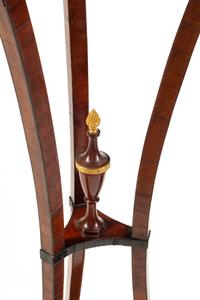 A Pair of Baltic Neoclassical Gilt Bronze Mounted Mahogany and Marble Stands