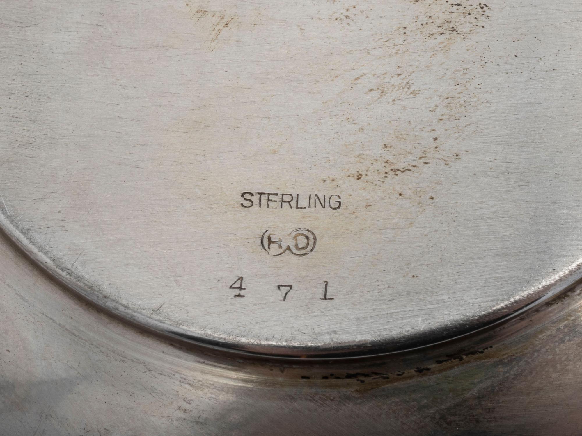 Four American Silver Serving Bowls and a Tray