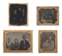 [EARLY PHOTOGRAPHY]. 16 assorted images featuring parents with children.