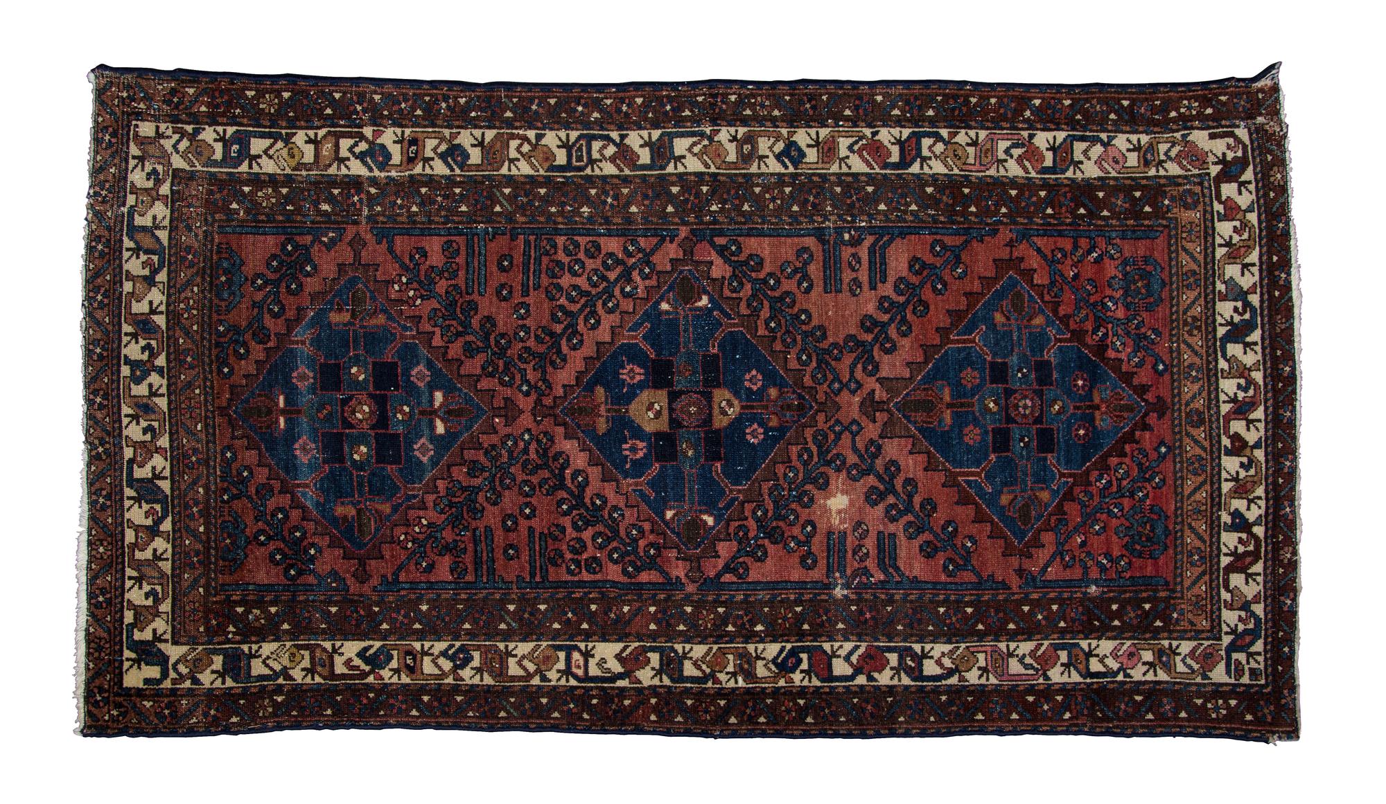 A Hamedan Wool Rug 3 feet 4 1/2 x 6 feet 1 inches. — PERSIA