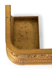 An Empire Style Gilt Bronze Fireplace Fender