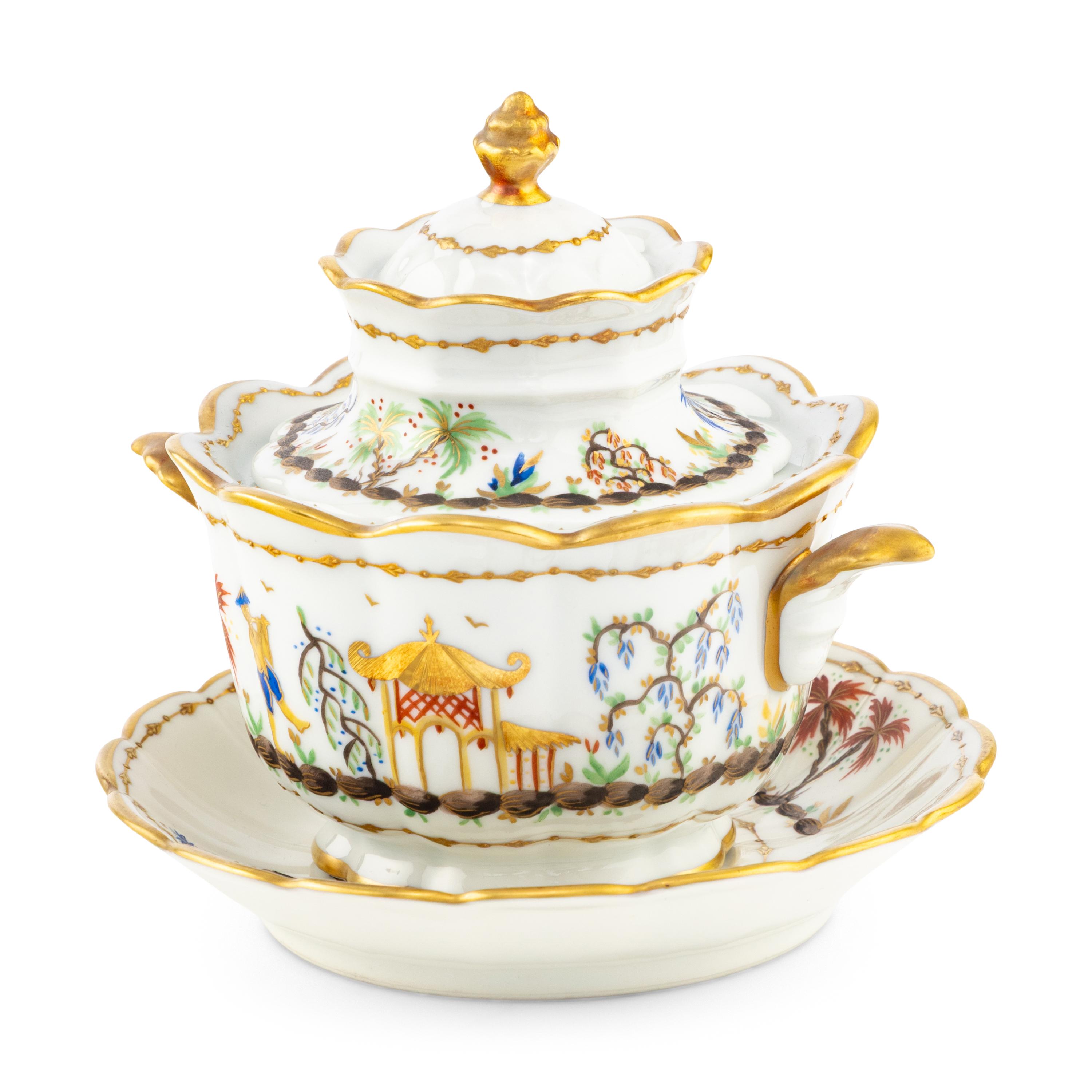 A Le Tallec for Tiffany and Co. Cirque Chinoise Covered Sugar and Underplate