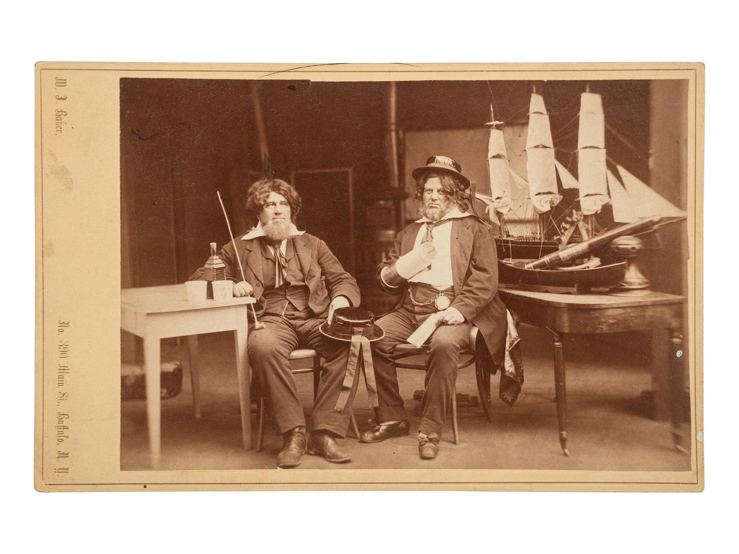 [EARLY PHOTOGRAPHY]. 100+ cabinet cards incl. curious pairs and subjects from California & Hawaii.