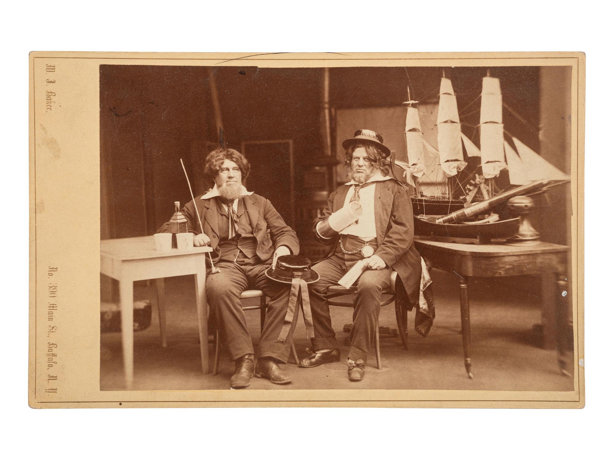 [EARLY PHOTOGRAPHY]. 100+ cabinet cards incl. curious pairs and subjects from California & Hawaii.