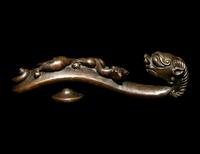 A Chinese Bronze Chilong Belt Hook