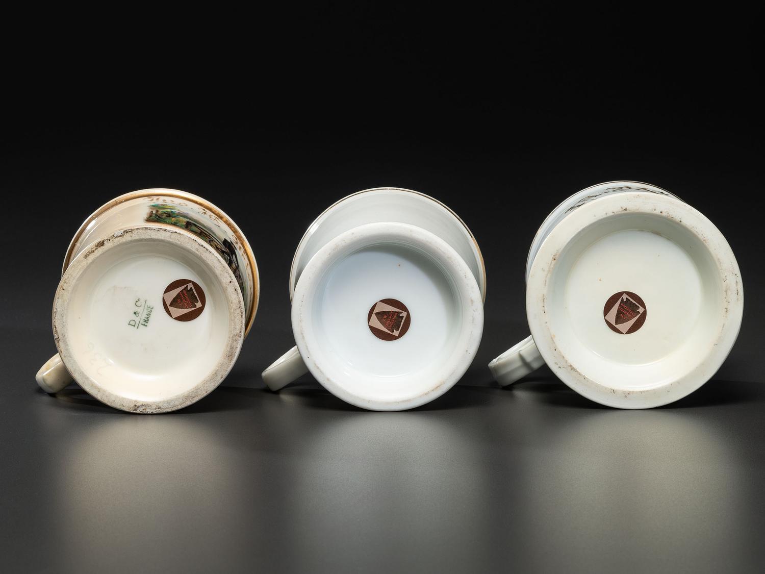 Three Bicycle Shaving Mugs