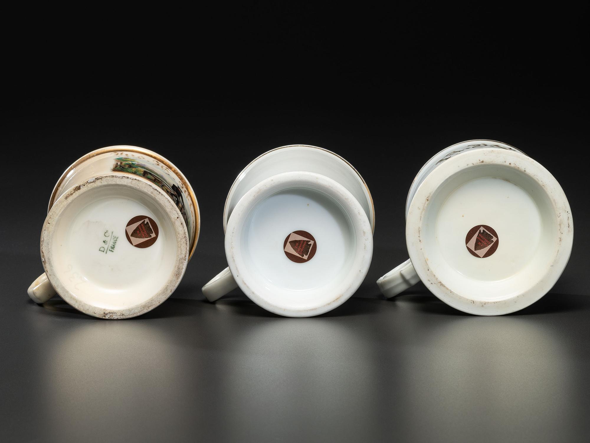 Three Bicycle Shaving Mugs