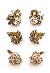 A Group of Three Miriam Haskell Earclips,