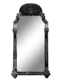 A Venetian Style Etched Glass Mirror