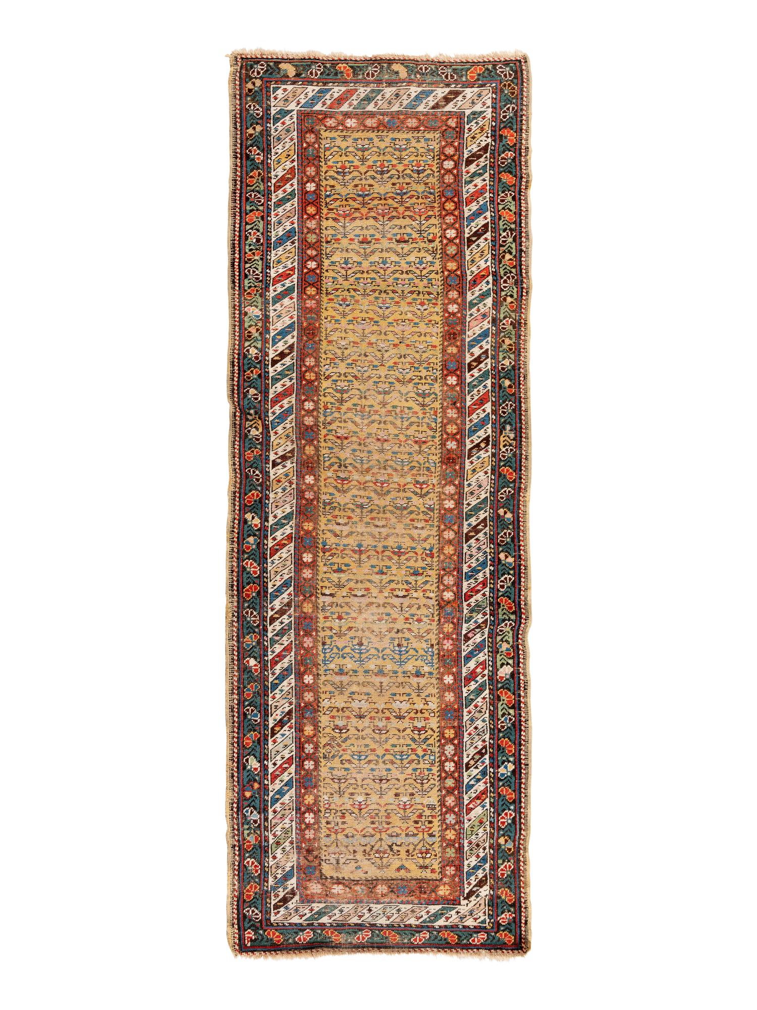A Yellow-Ground Shirvan Wool Rug