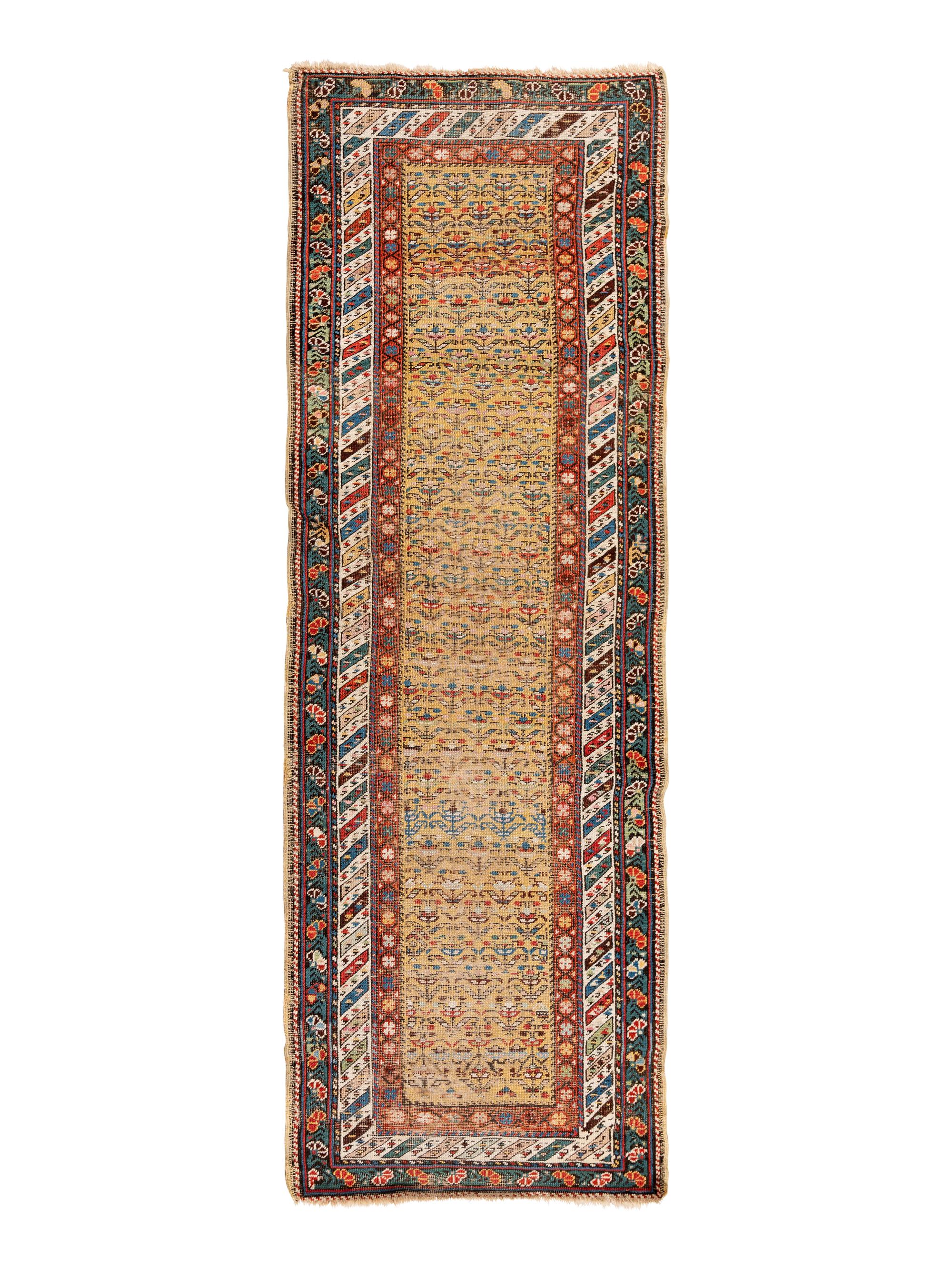 A Yellow-Ground Shirvan Wool Rug