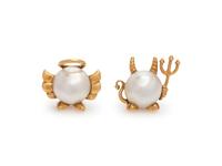 H. STERN, MABE PEARL ANGEL/DEVIL EARRINGS