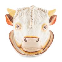 A Whimsical Glazed Earthenware Steer-Form Cheese Dome