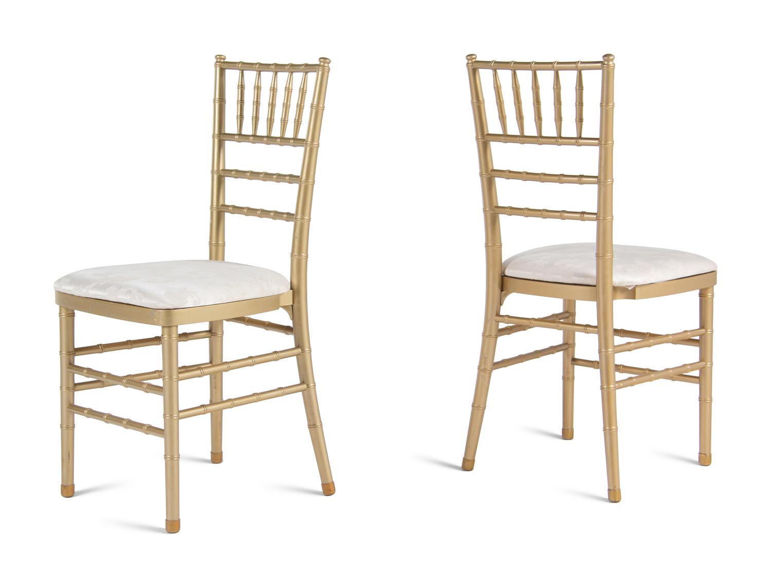 A Set of Thirteen Gold-Painted Ballroom Chairs